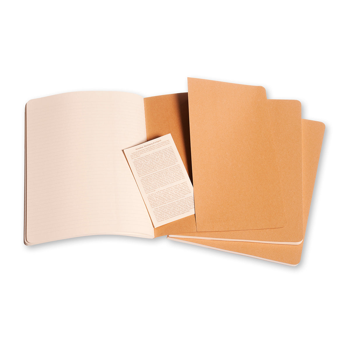 Moleskine - Cahier Notebook - Set of 3 - Ruled - Extra Large - Kraft