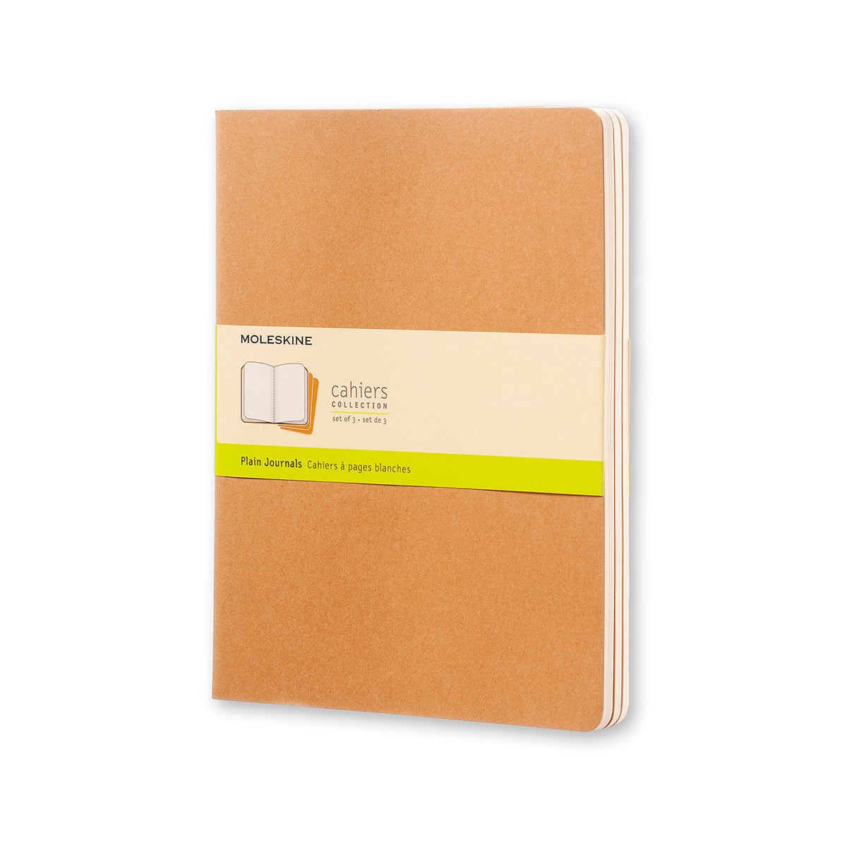 Moleskine - Cahier Notebook - Set of 3 - Plain - Extra Large - Kraft