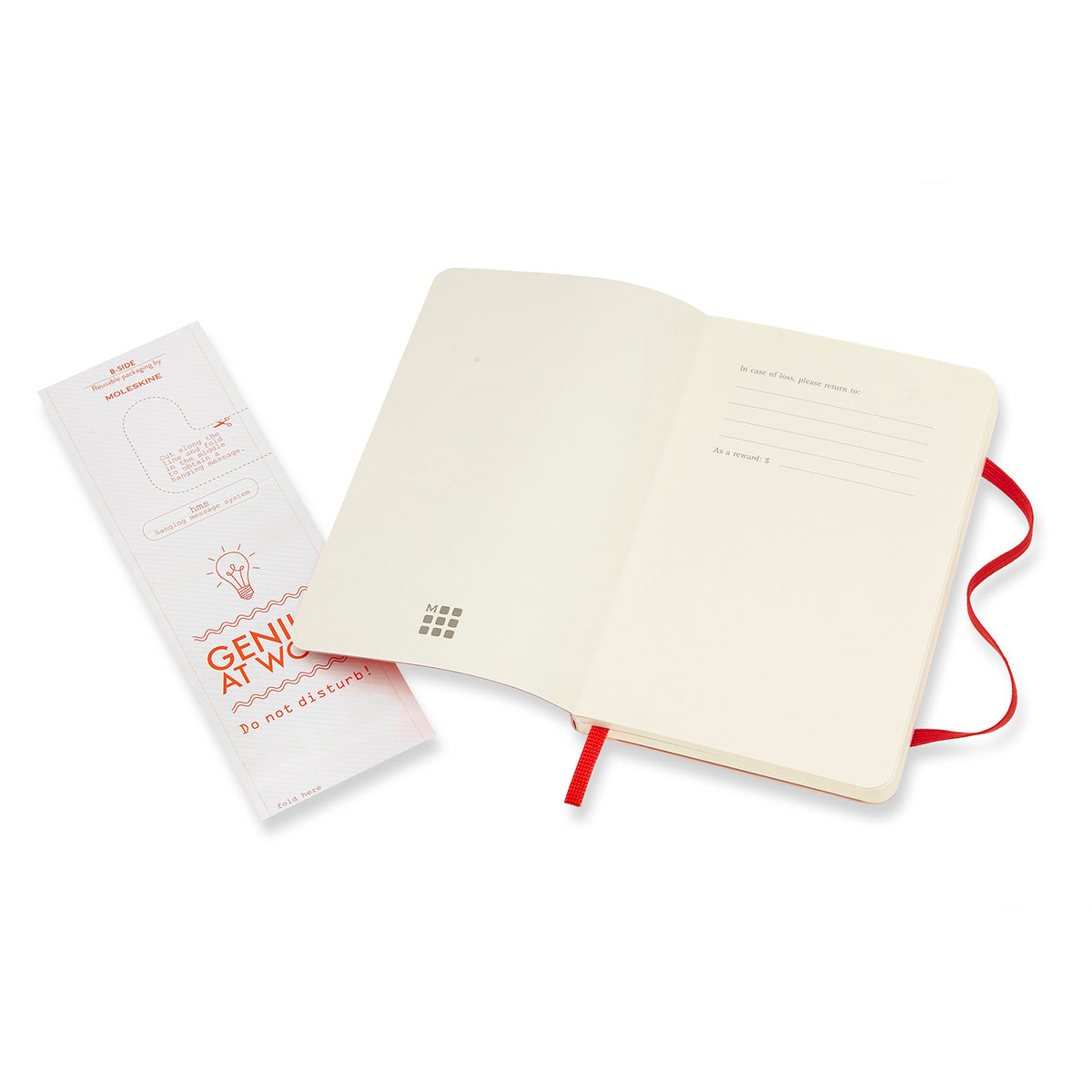 Moleskine - Classic Soft Cover Notebook - Ruled - Pocket - Scarlet Red