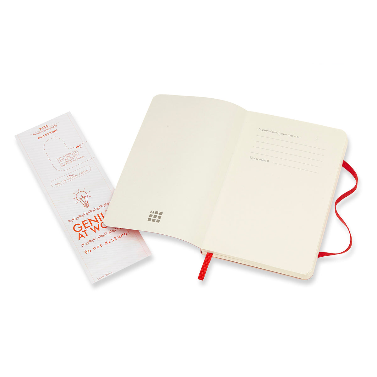 Moleskine - Classic Soft Cover Notebook - Plain - Pocket - Scarlet Red
