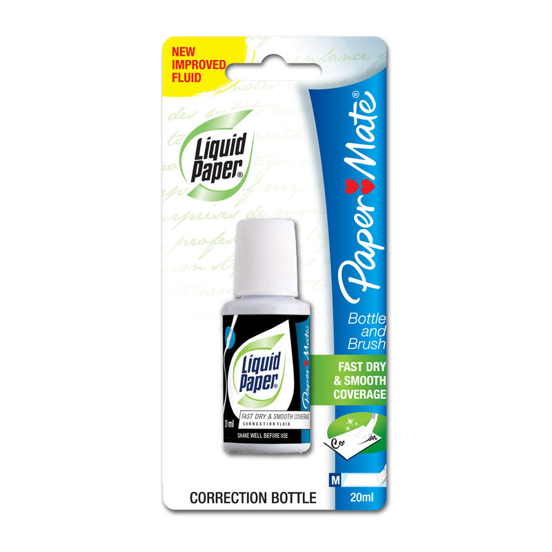 Papermate Liquid Paper Correction Fluid Bond White 20ml