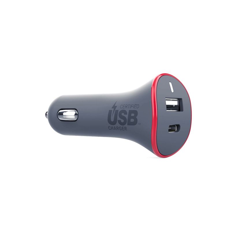 PureGear USBA+USBC Car Charger