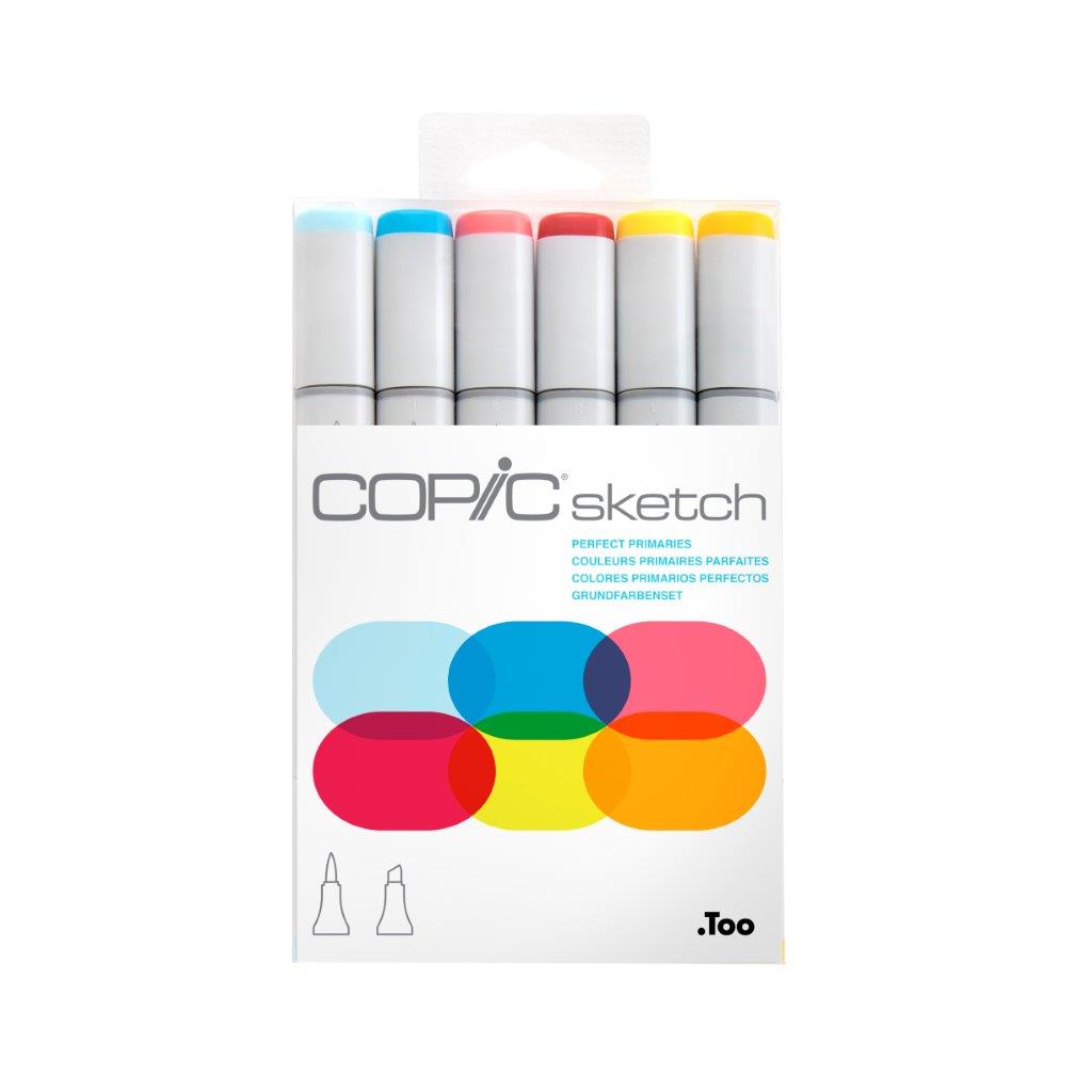 Copic Sketch 6pc set - Perfect Primaries
