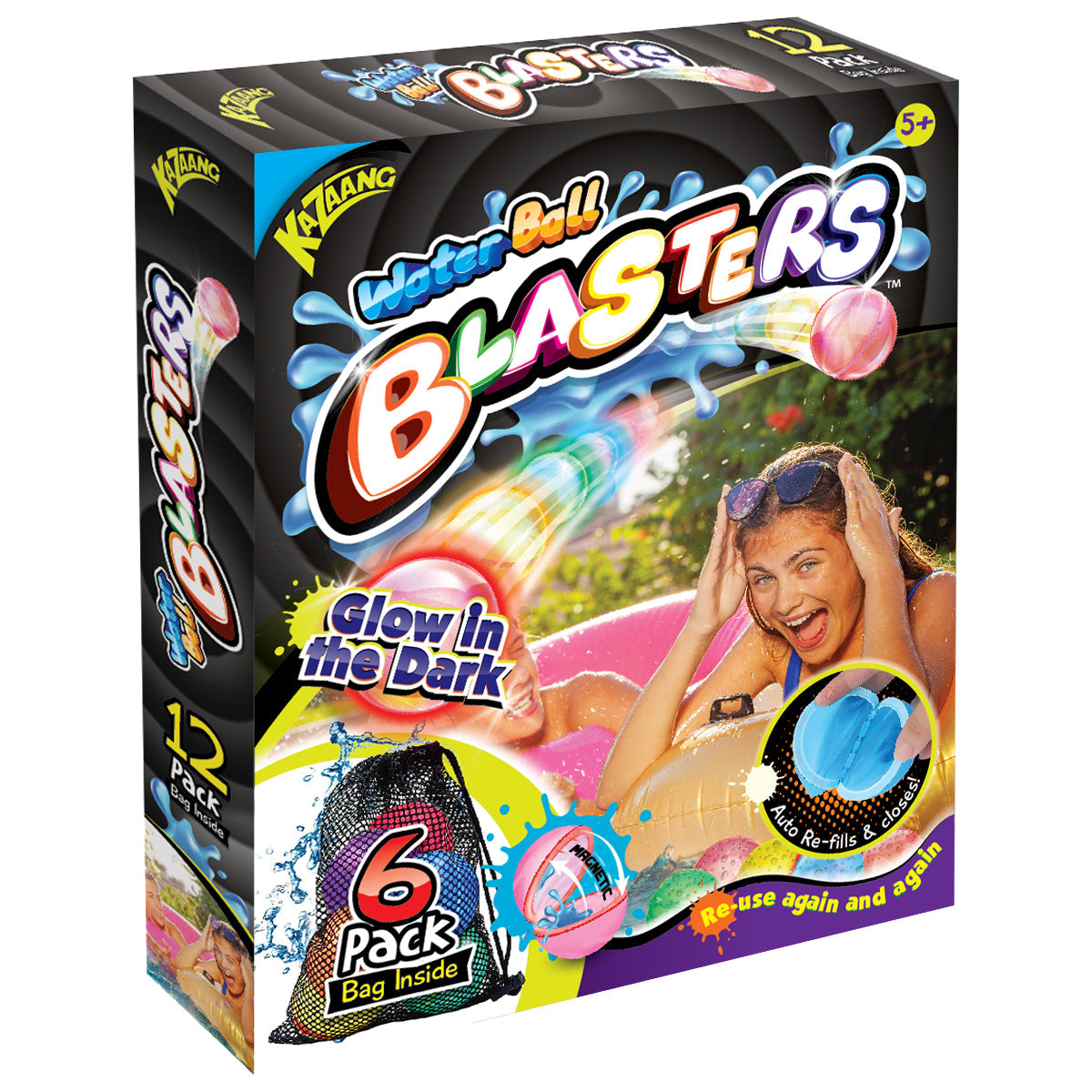 Water Ball Blasters - 6 pack (Glow in the Dark)