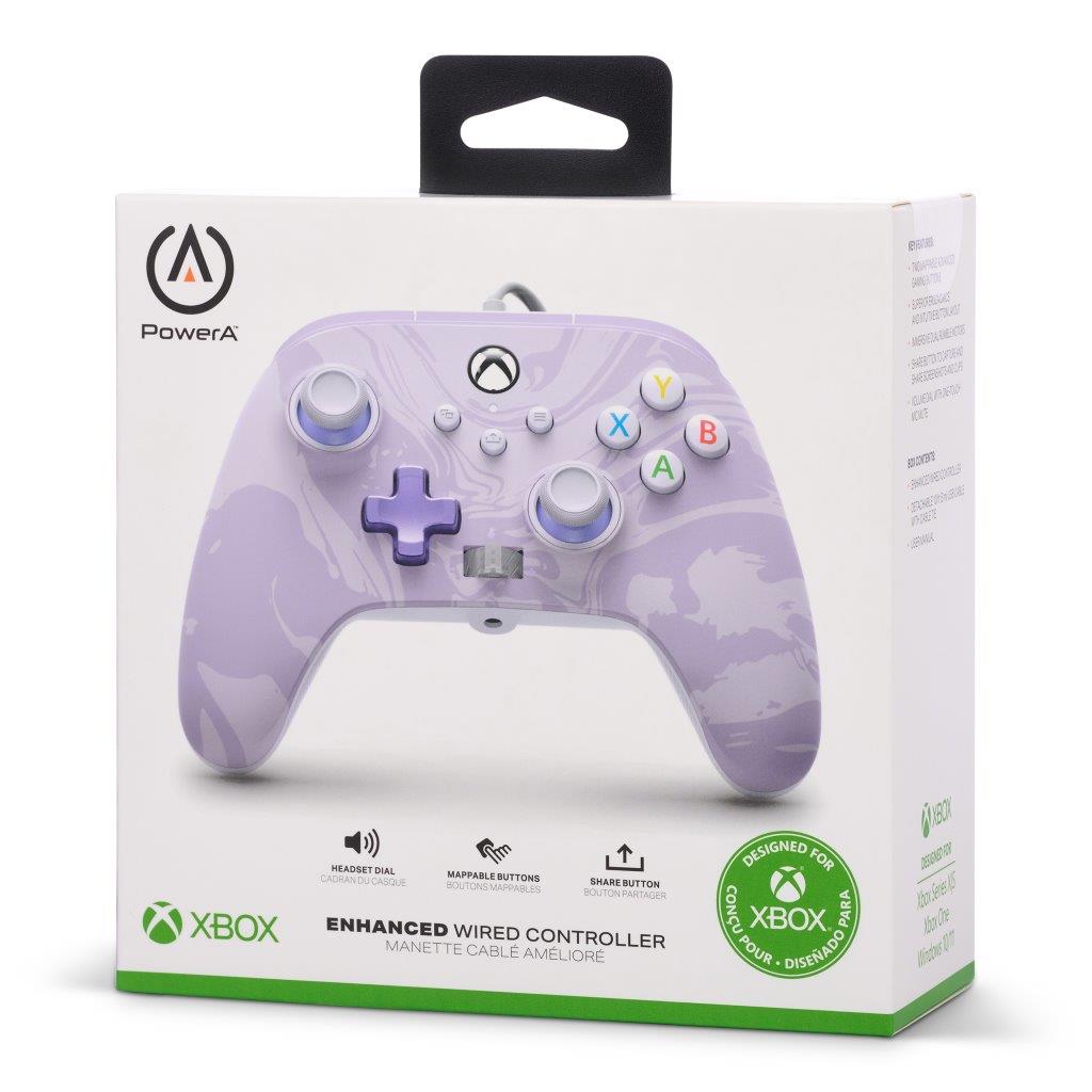 PowerA Enhanced Wired Controller for Xbox Series X|S - Lavender Swirl