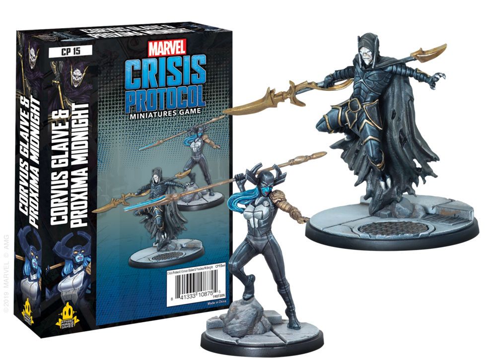 Corvus Glaive and Proxima Midnight Expansion (Marvel Crisis Protocol Miniatures Game)
