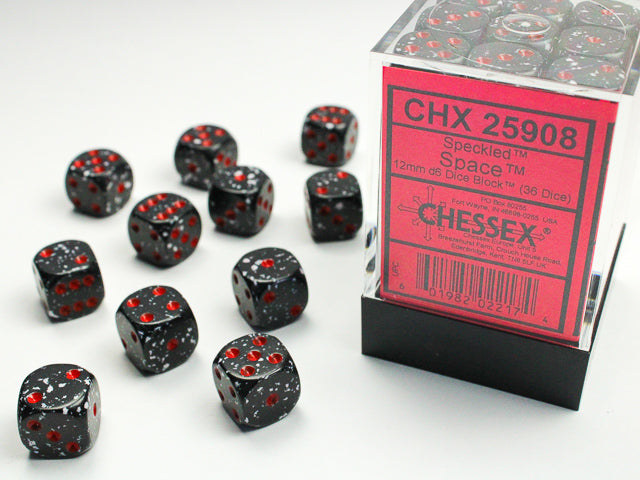 CHX 25908 Speckled Space (12mm D6 36-Dice Set)