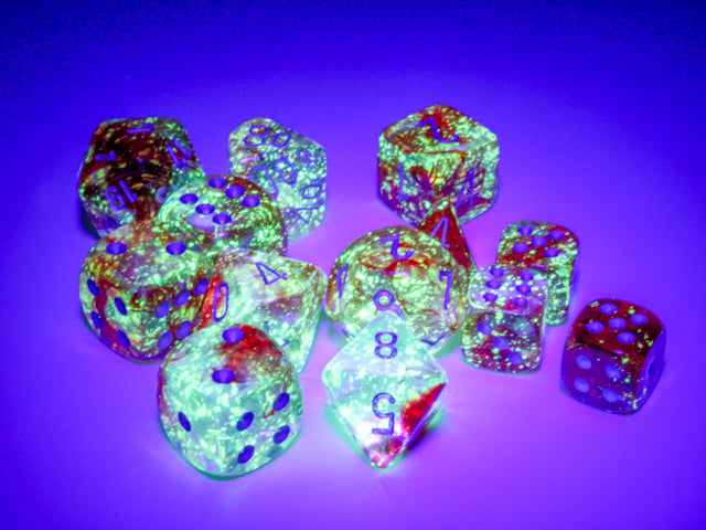 CHX 27954 Nebula Red/silver Luminary (12mm D6 36-Dice Set)