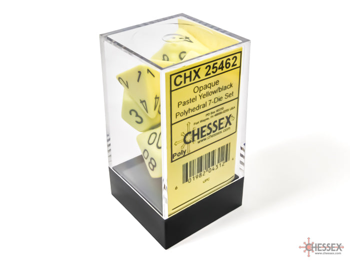 CHX 25462 Opaque Pastel Yellow/black (Polyhedral 7-Die Set)