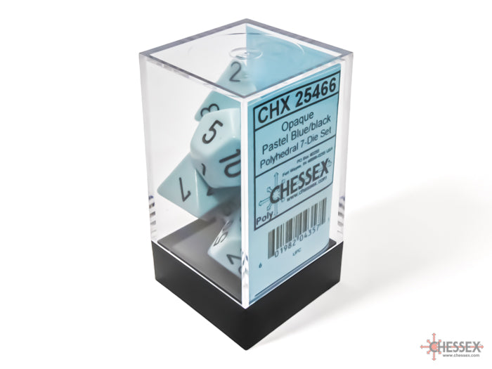 CHX 25466 Opaque Pastel Blue/black (Polyhedral 7-Die Set)