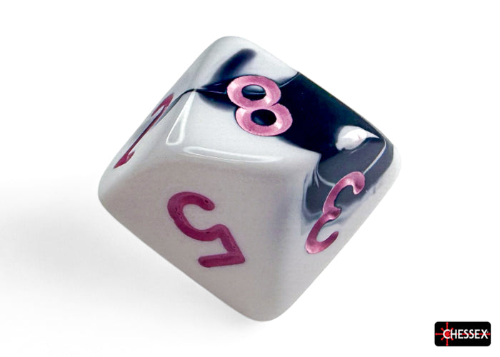 CHX 26469 Gemini Black-White/pink (Polyhedral 7-Die Set)