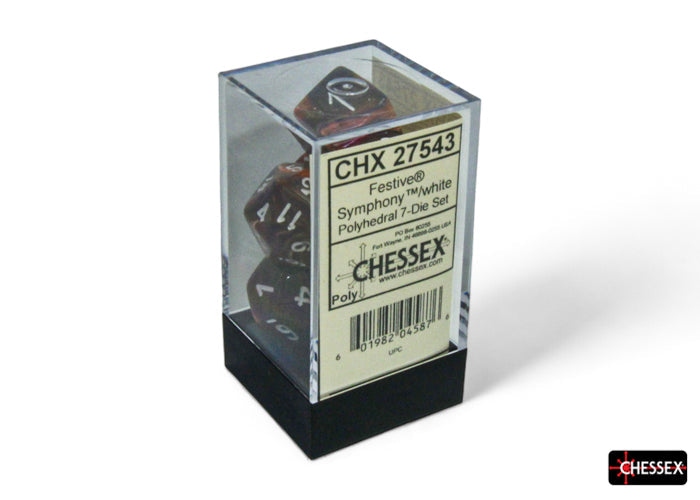 CHX 27543 Festive Symphony/white (Polyhedral 7-Die Set)