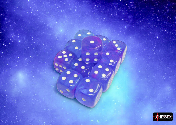 CHX 27767 Nebula Aura/white Luminary (16mm D6 12-Dice Set)