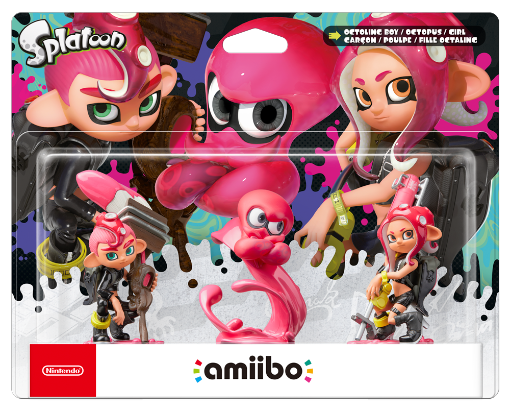 amiibo Splatoon - Octoling Boy, Octoling Girl &amp; Octopus