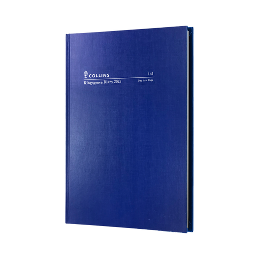 Collins 2025 Calendar Year Diary - Kingsgrove 141 A4 DTP Blue