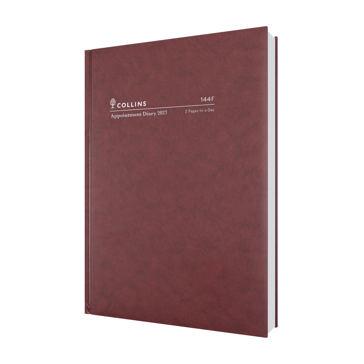 Collins 2027 Calendar Year Diary - Appointment 144F A4 2-PTD Burgundy