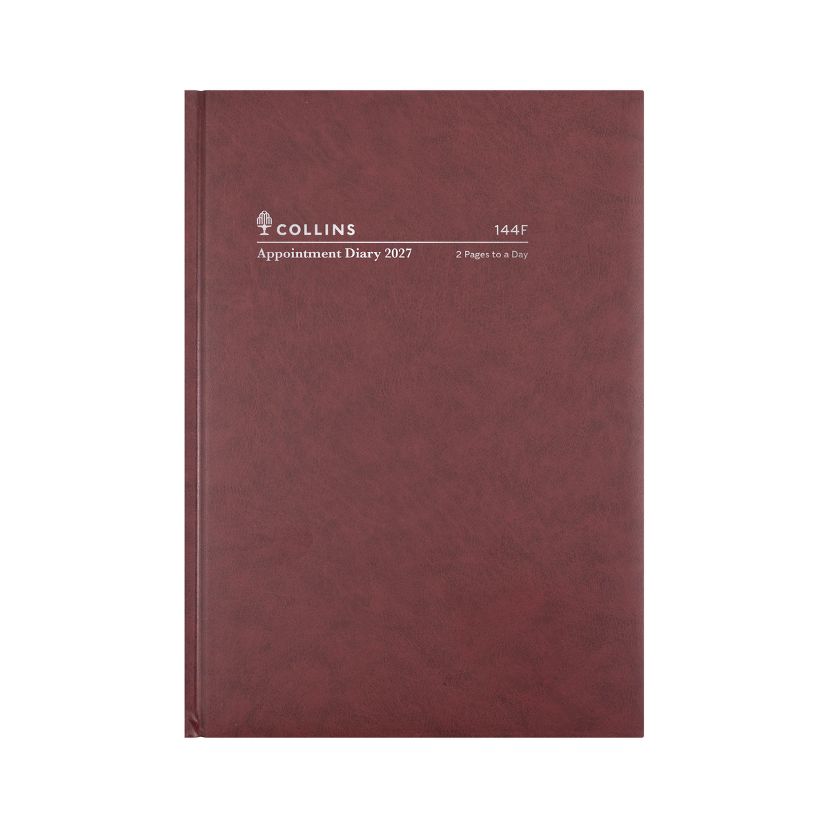 Collins 2027 Calendar Year Diary - Appointment 144F A4 2-PTD Burgundy