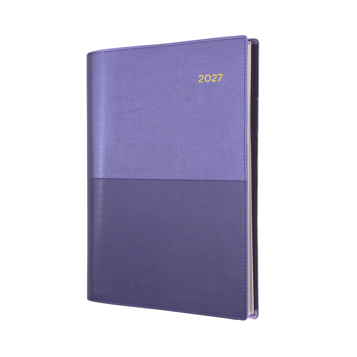 Collins 2027 Calendar Year Diary - Vanessa 145 Spiral A4 DTP Purple