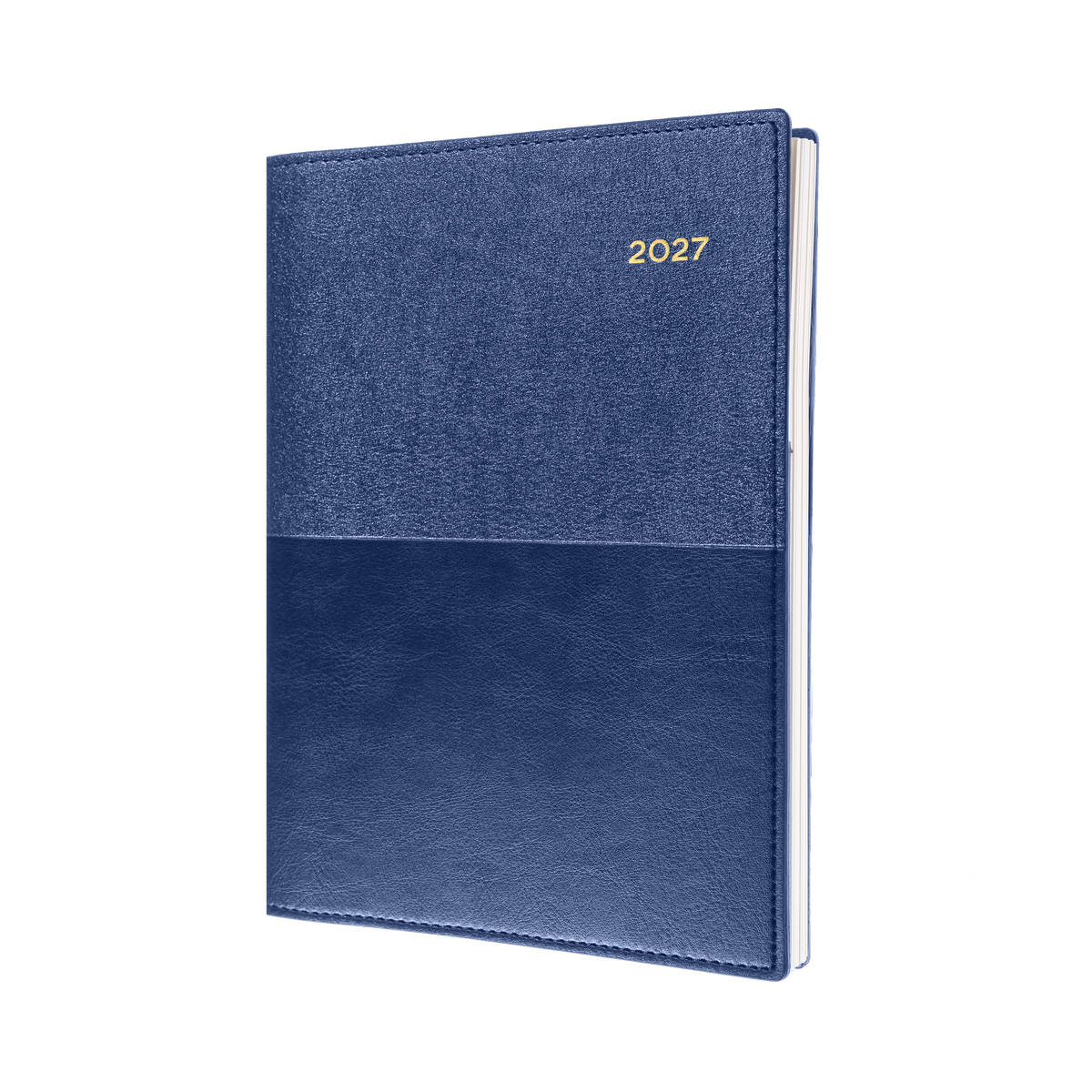 Collins 2027 Calendar Year Diary - Vanessa 145 Spiral A4 DTP Blue