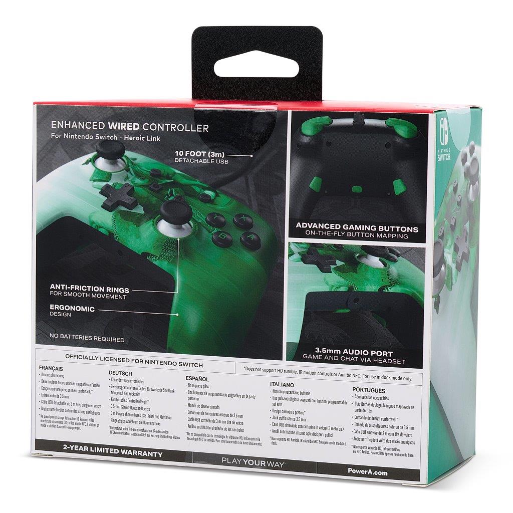 PowerA Enhanced Wired Controller for Nintendo Switch - Heroic Link