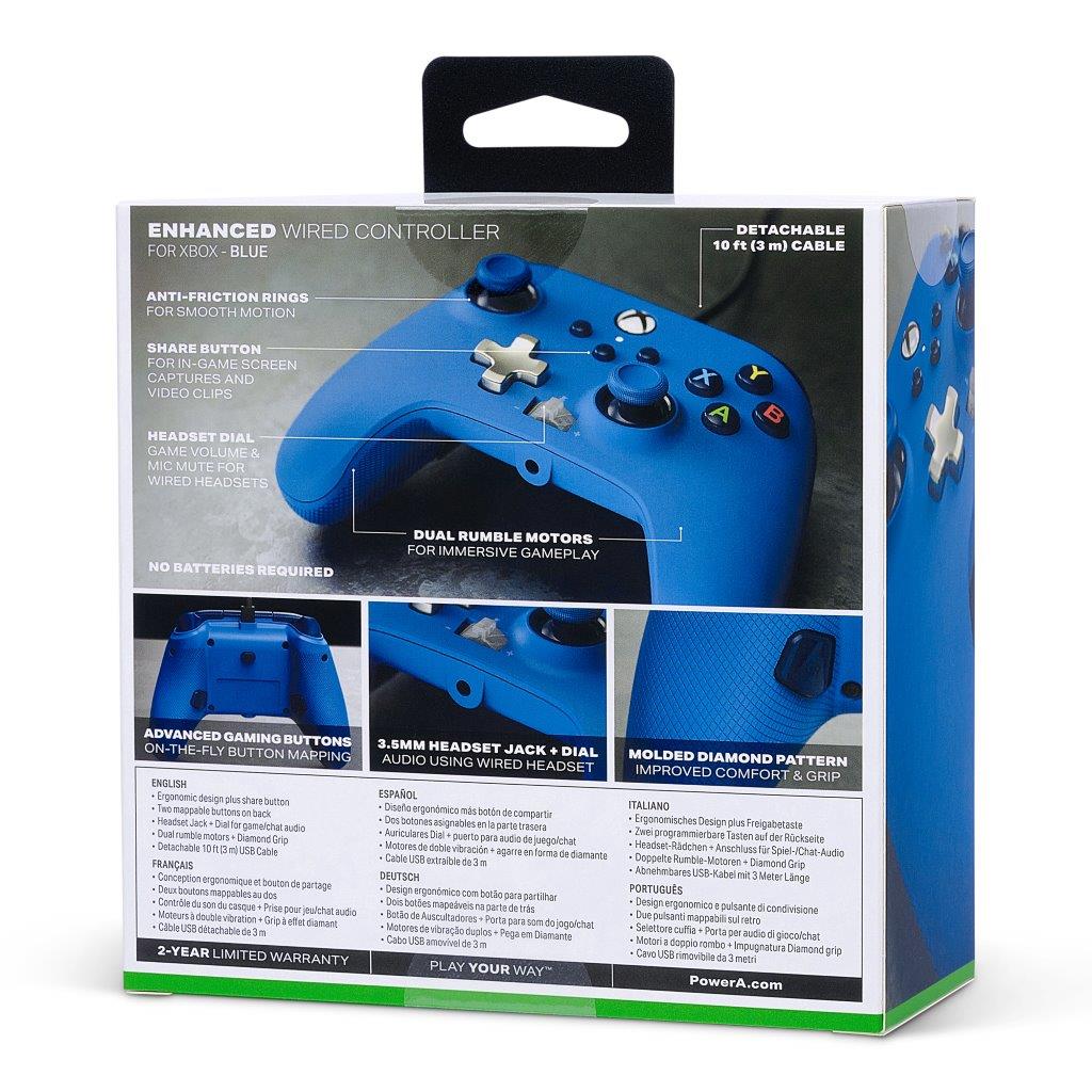 PowerA Enhanced Wired Controller for Xbox Series X|S - Blue