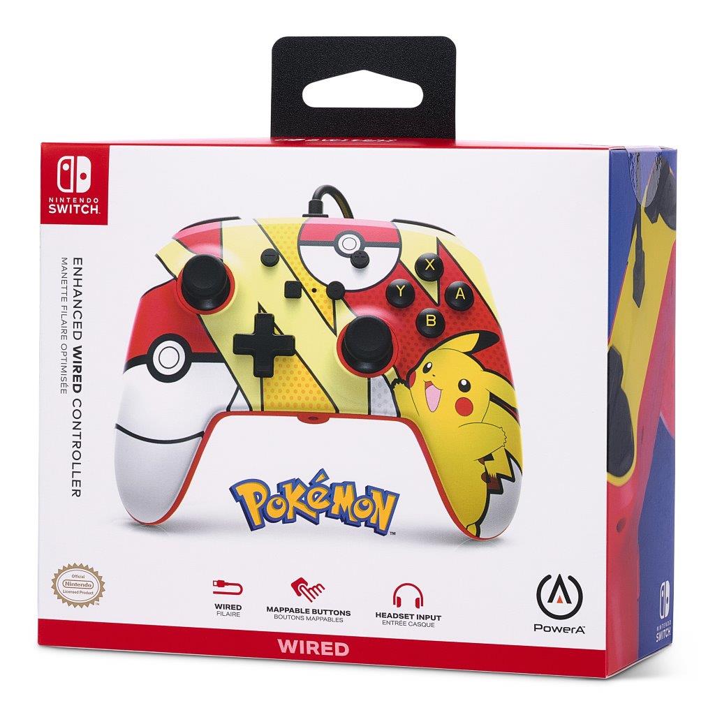 PowerA Enhanced Wired Controller for Nintendo Switch - Pokemon: Pikachu Pop Art