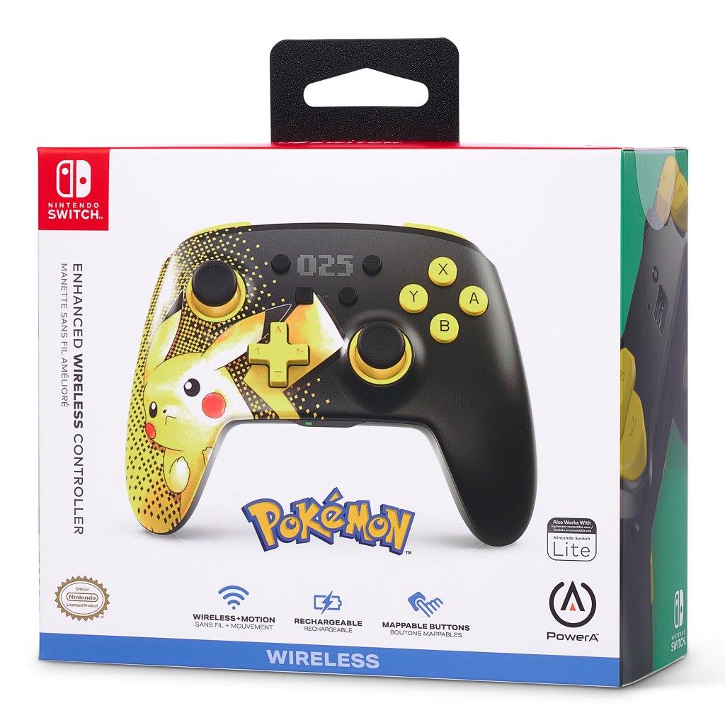 PowerA Enhanced Wireless Controller for Nintendo Switch - Pokemon: Pikachu #025