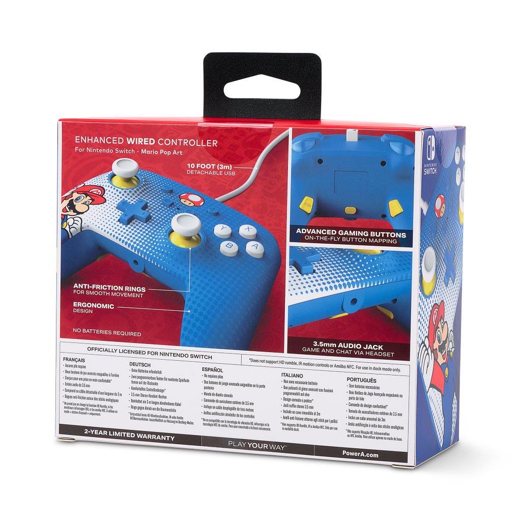 PowerA Enhanced Wired Controller for Nintendo Switch - Mario Pop Art