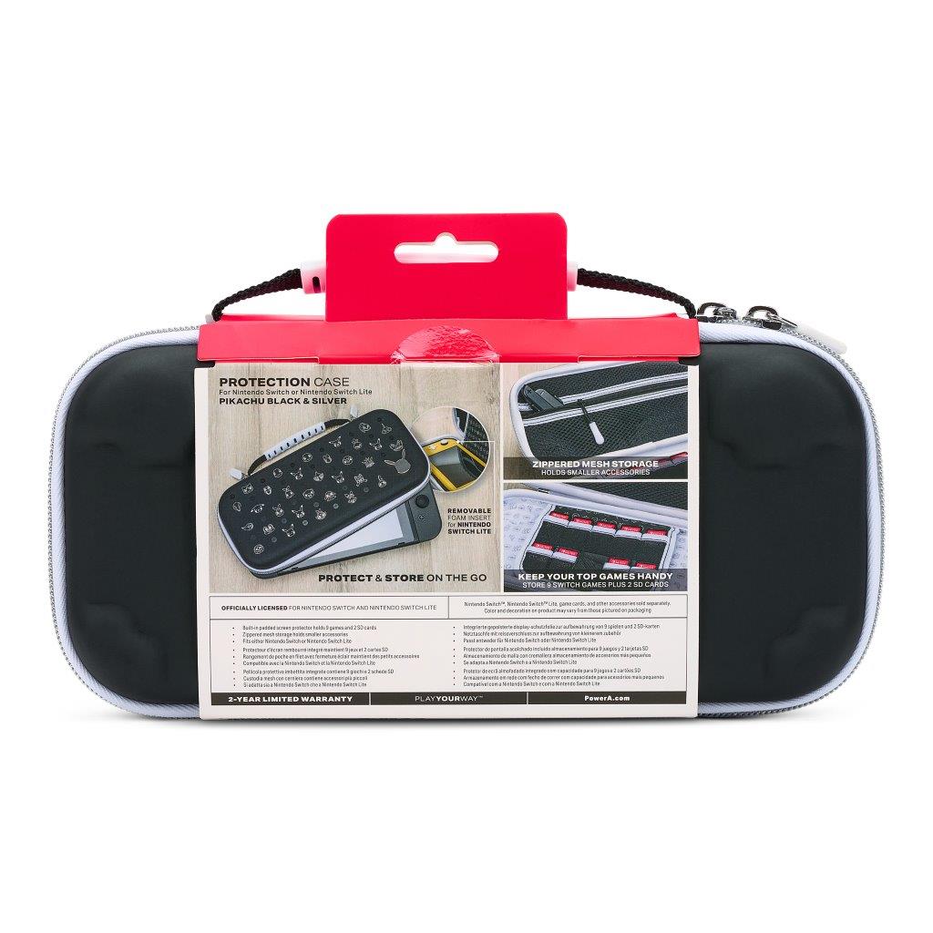 PowerA Protection Case for Nintendo Switch - Pokemon: Pikachu Black & Silver