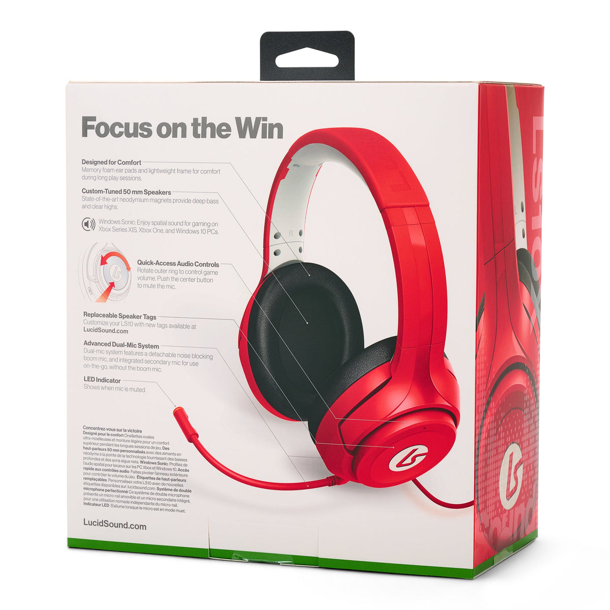 LucidSound LS10X Wired Gaming Headset for Xbox Series X|S - Pulse Red