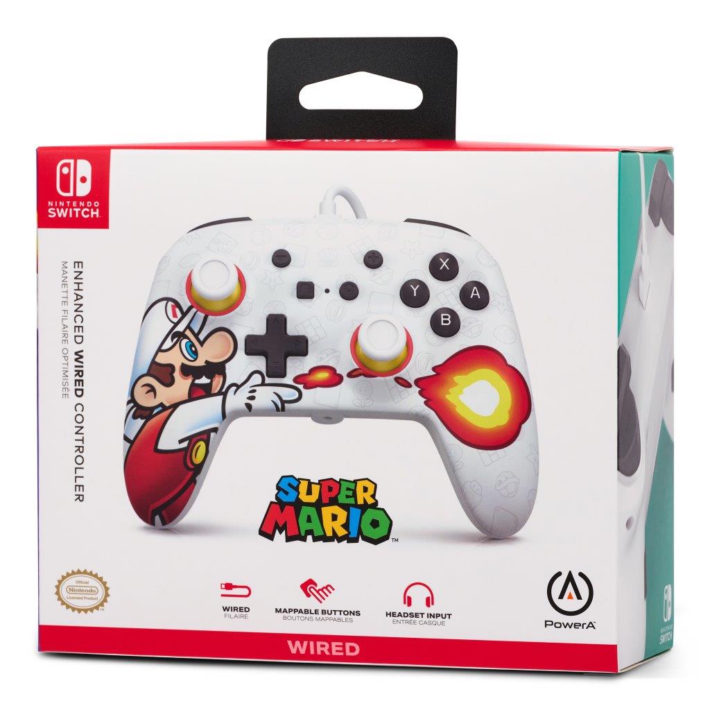 PowerA Enhanced Wired Controller for Nintendo Switch - Fireball Mario