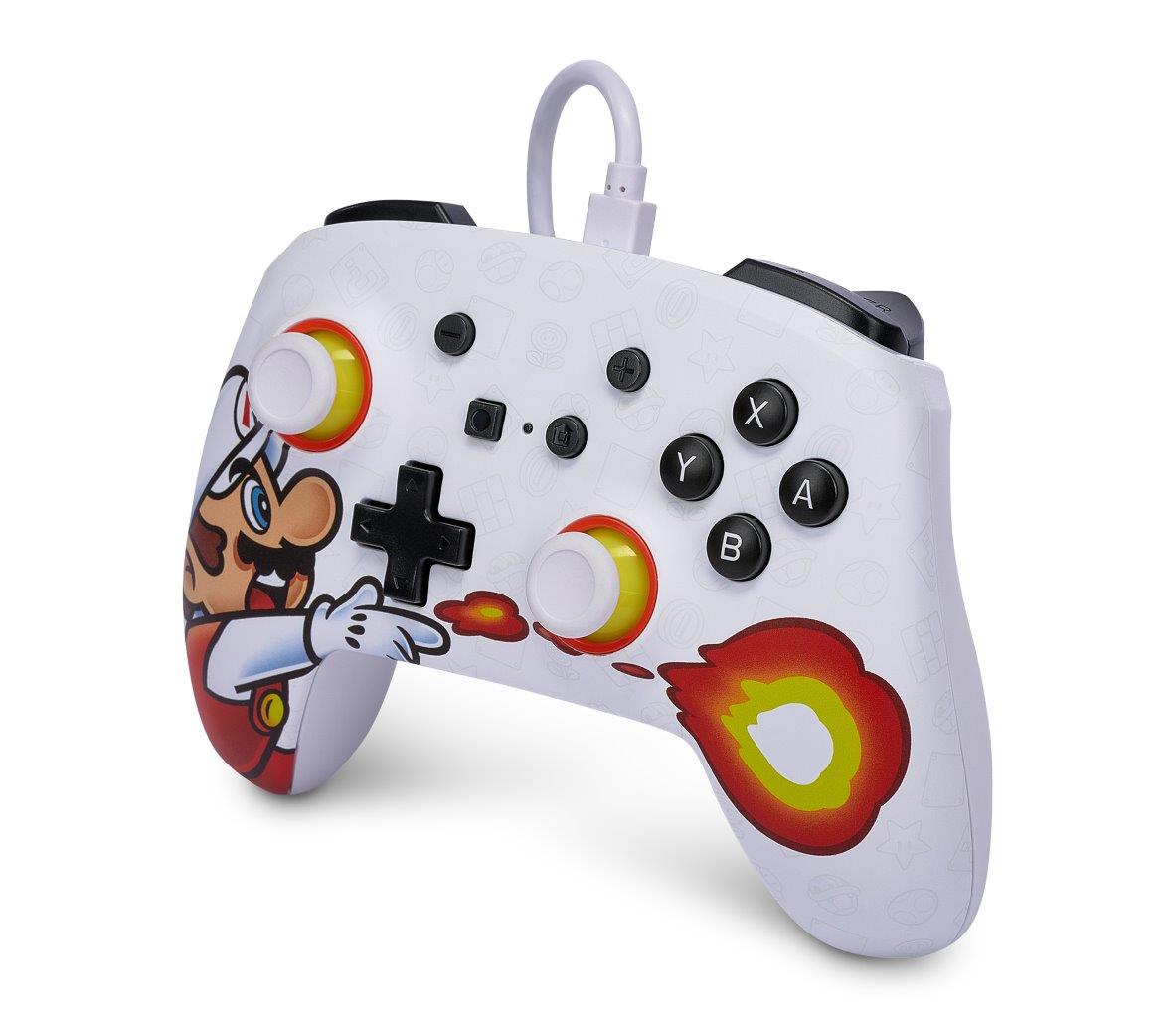 PowerA Enhanced Wired Controller for Nintendo Switch - Fireball Mario