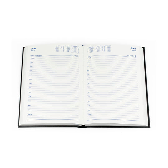 Collins 2024 Calendar Year Diary - Sterling 184 A5 Day to Page Blue