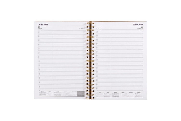 Cumberland Ecowise Enviro 2025 Diary - Spiral 41SECB25 A4 DTP Board Cover - Kraft