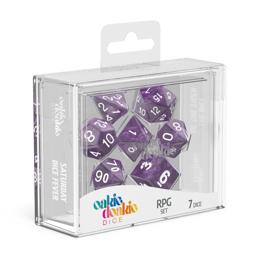 Oakie Doakie Dice Marble - Purple RPG Dice Set