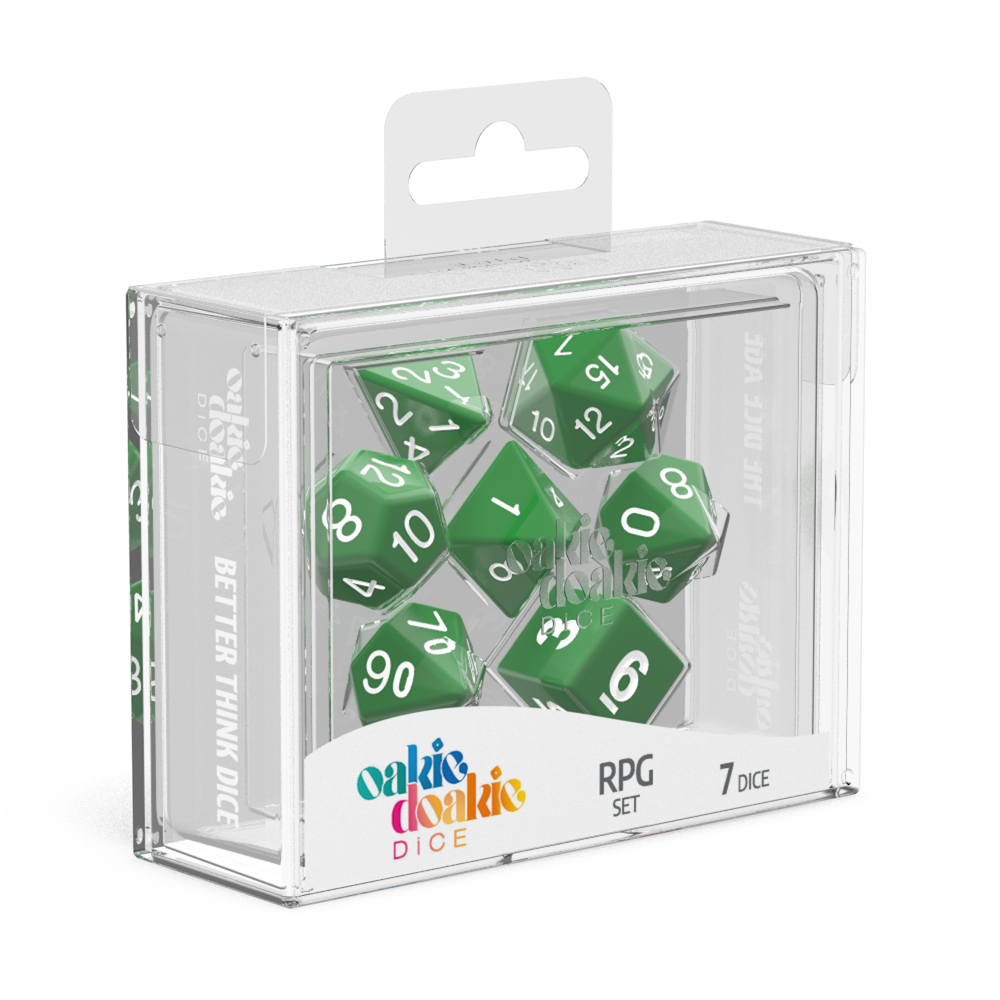 Oakie Doakie Dice Solid - Green RPG Dice Set