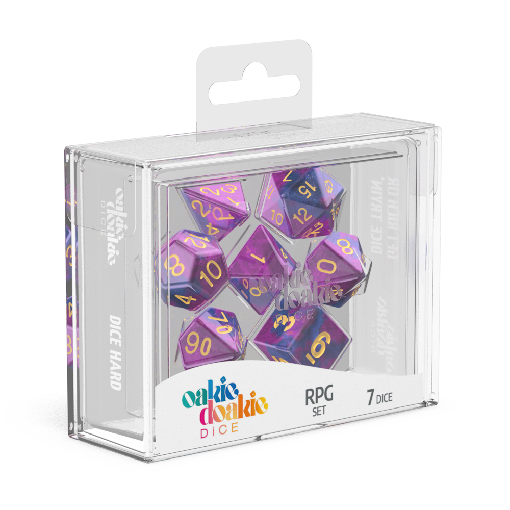 Oakie Doakie Dice Gemidice - Amethyst RPG Dice Set