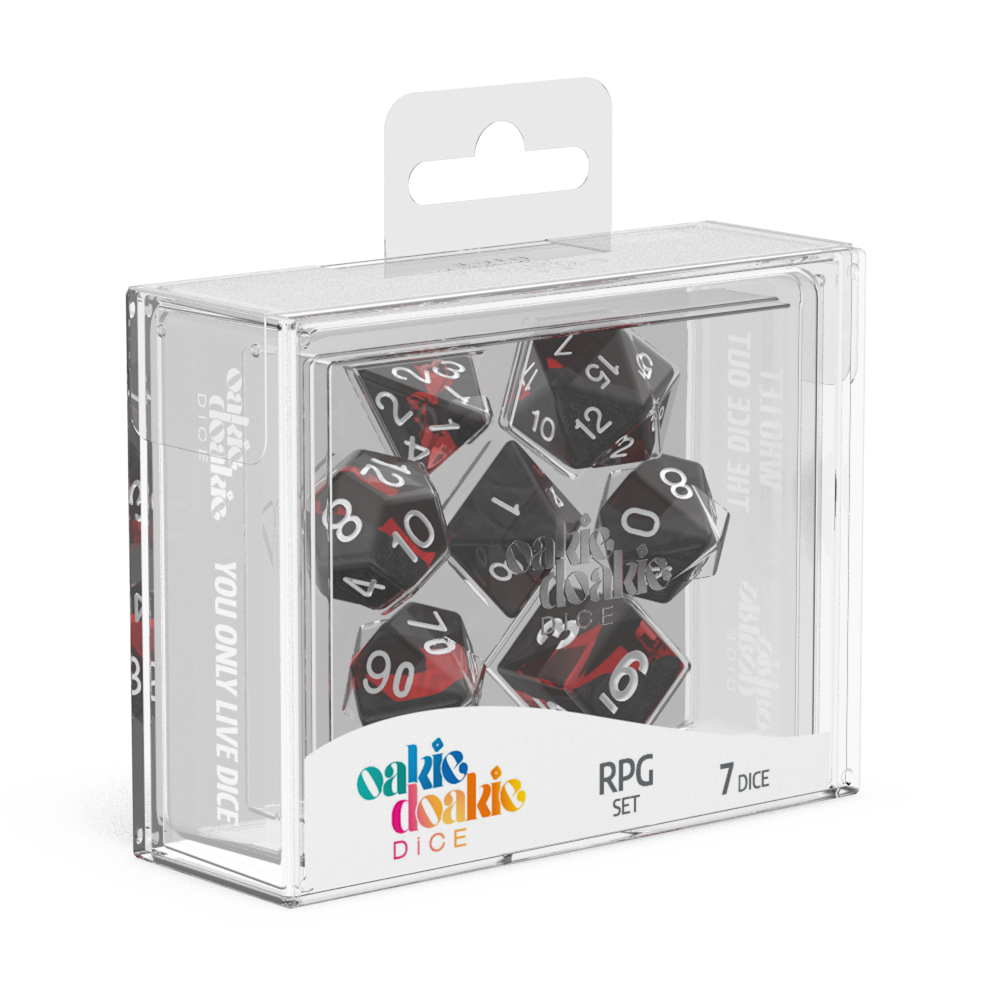 Oakie Doakie Dice Enclave - Ruby RPG Dice Set