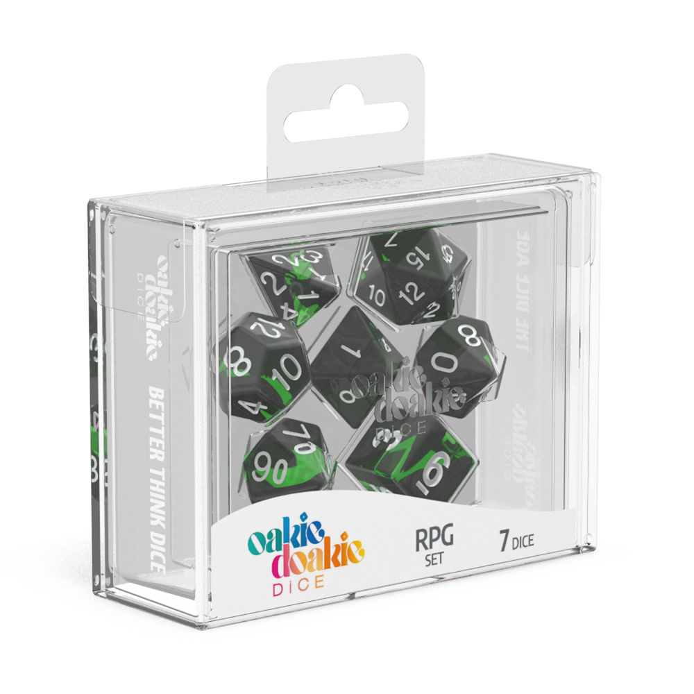 Oakie Doakie Dice Enclave - Emerald RPG Dice Set