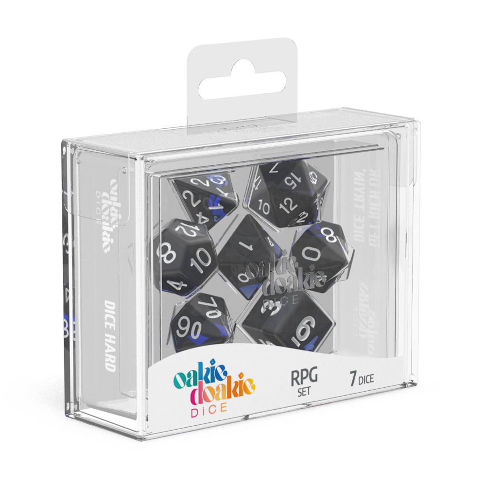 Oakie Doakie Dice Enclave - Sapphire RPG Dice Set