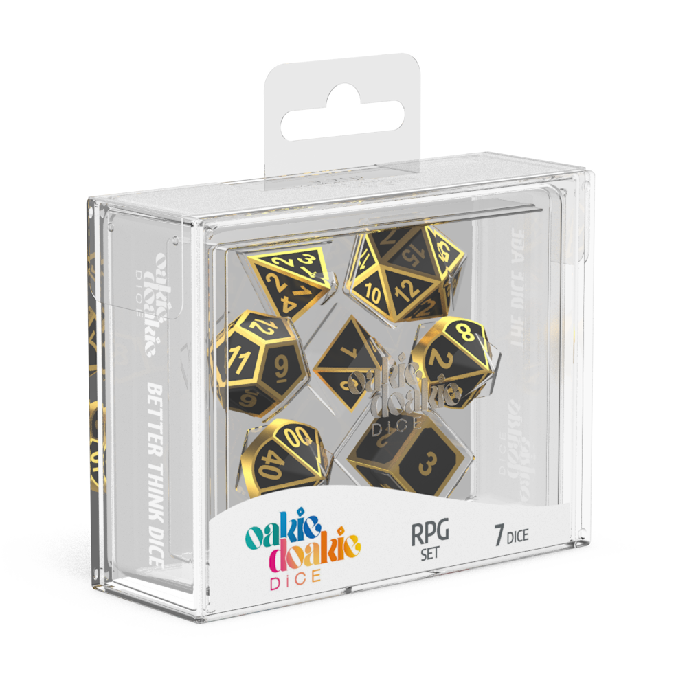 Oakie Doakie Dice Metal - Alchemy Gold RPG Dice Set