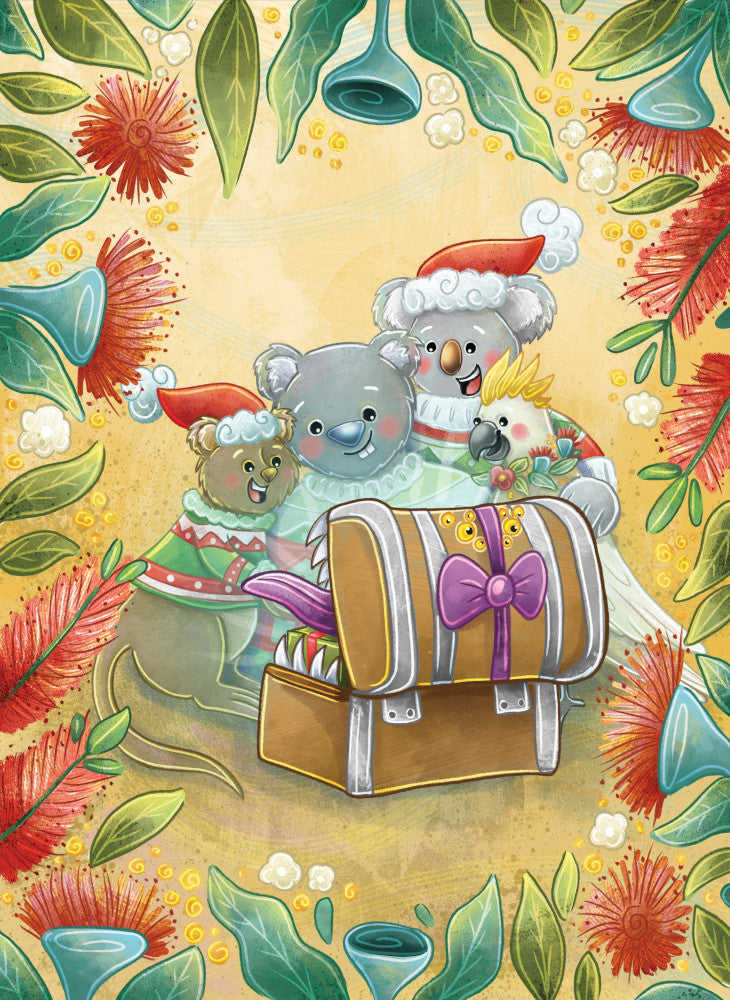 Aussie Christmas 5"x5" Gift Card Set (10/pack) [LPG Greeting Cards]