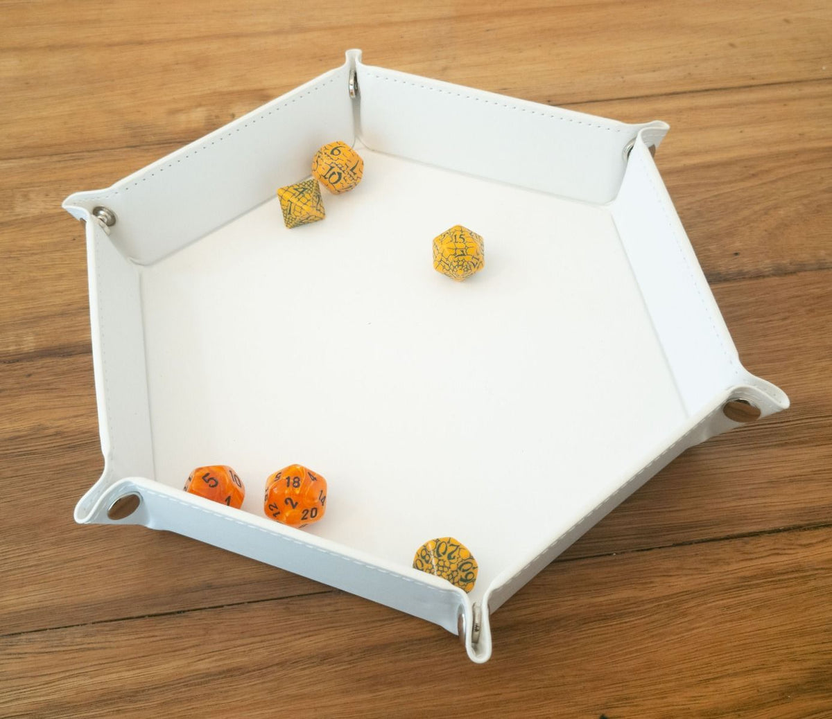 Hex Dice Tray 8" - White (LPG Essentials)