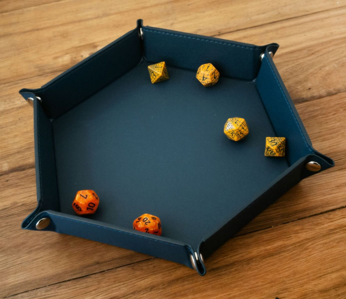 Hex Dice Tray 8&quot; - Blue (LPG Essentials)