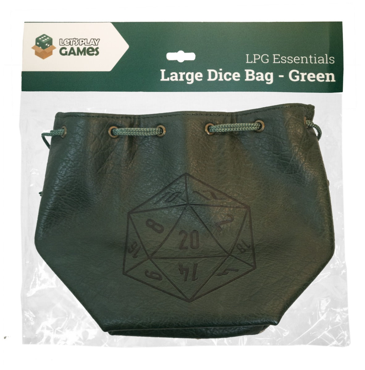 Leather Dice Dag - Large Green (LPG Essentials)