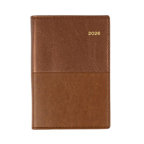 Collins 2026 Calendar Year Diary - Vanessa 355 B7R WTV Tan