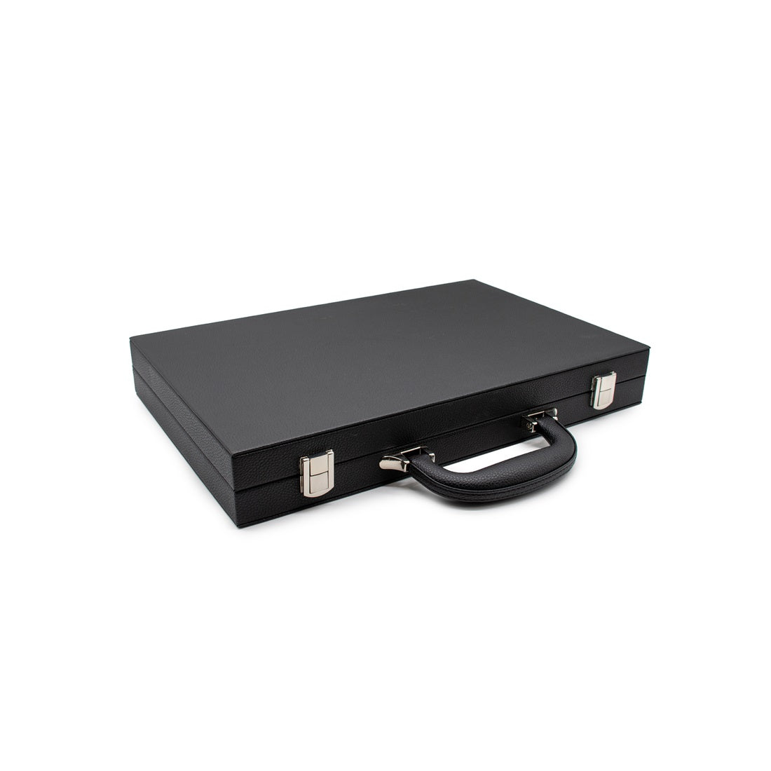 Backgammon - Black Leather Attache Case Set [LPG Classics]