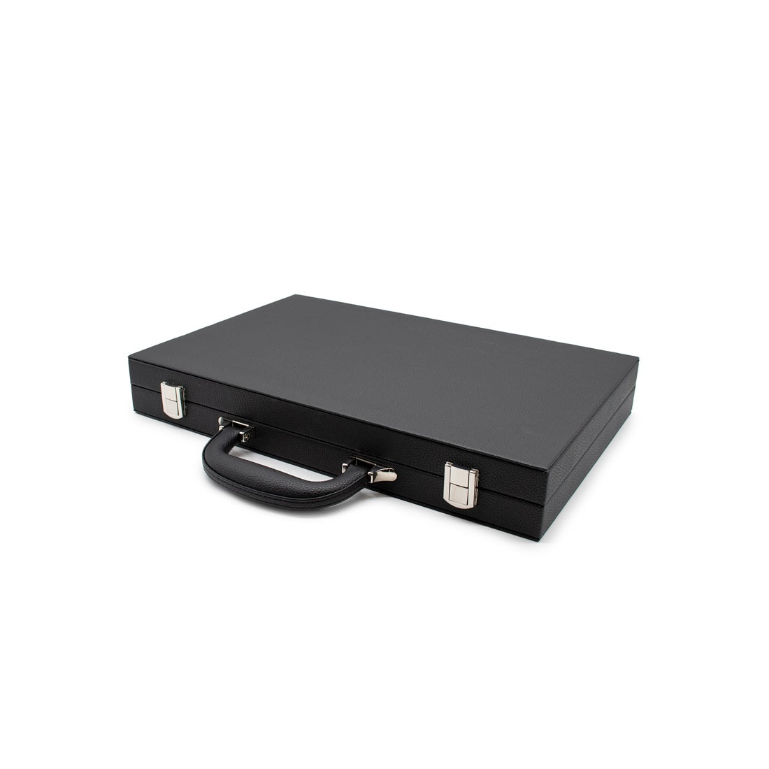 Backgammon - Black Leather Attache Case Set [LPG Classics]
