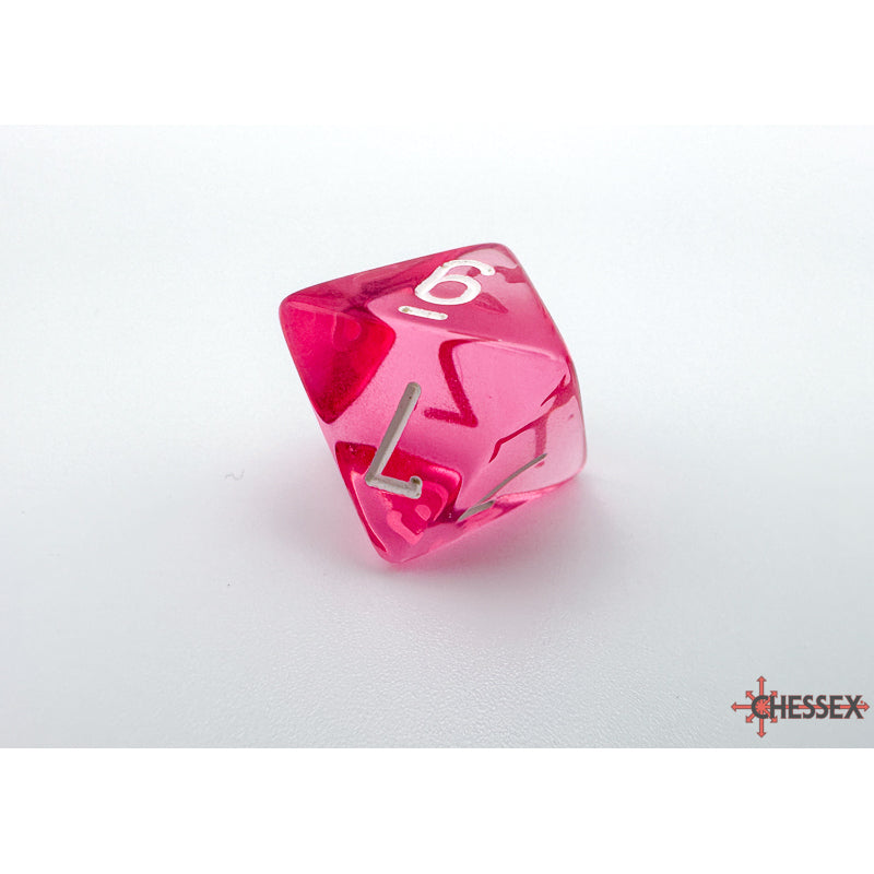 CHX 23084 Translucent Pink/white Polyhedral 7-Die Set