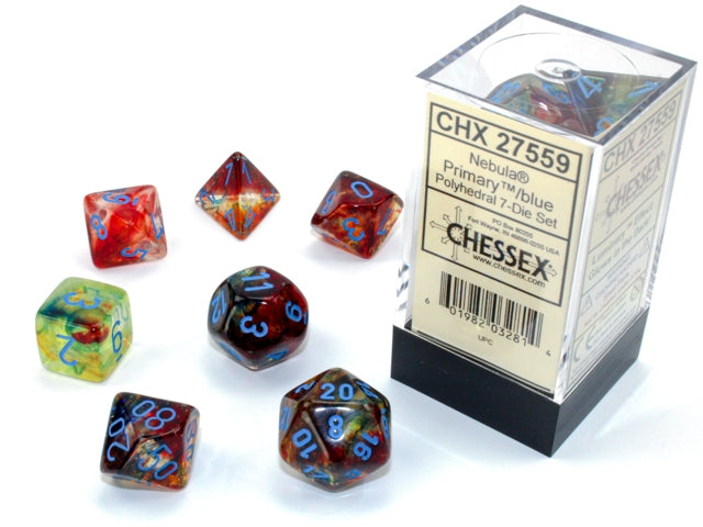 CHX 27559 Nebula Primary/blue Luminary (Polyhedral 7-Die Set)